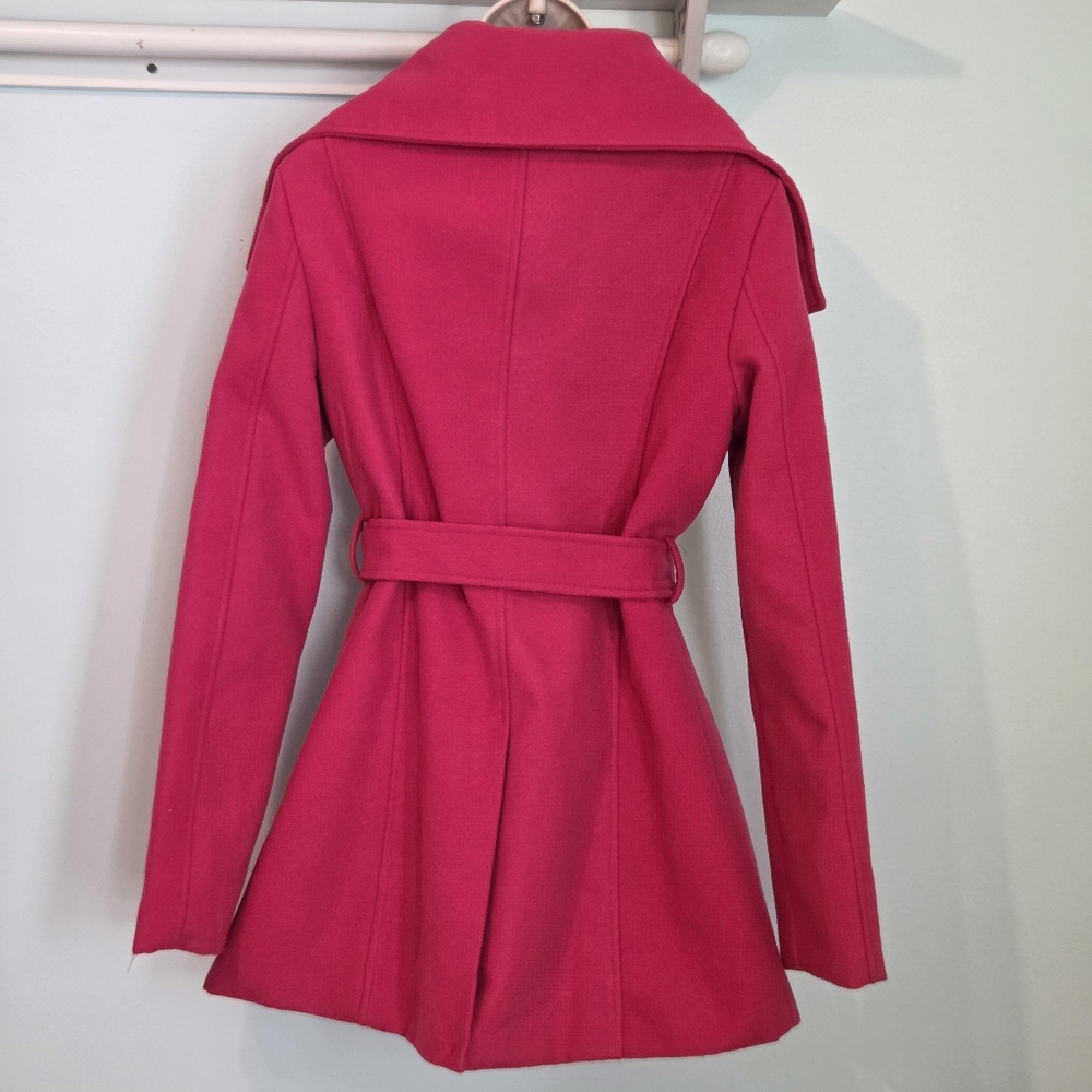Me Jane Raspberry Funnel Neck Coat - Picture 4 of 13